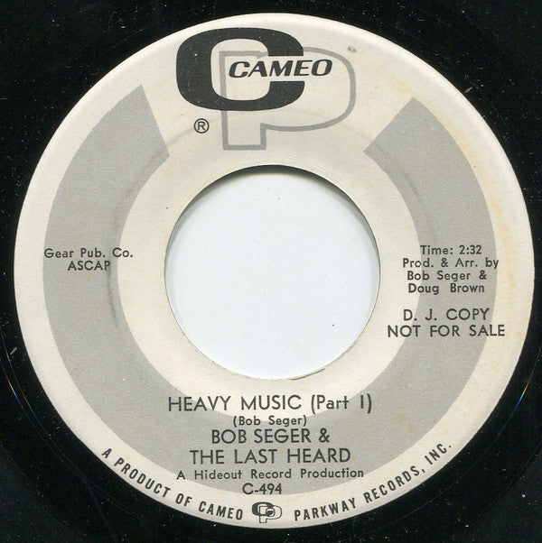 Bob Seger And The Last Heard : Heavy Music (7", Promo)