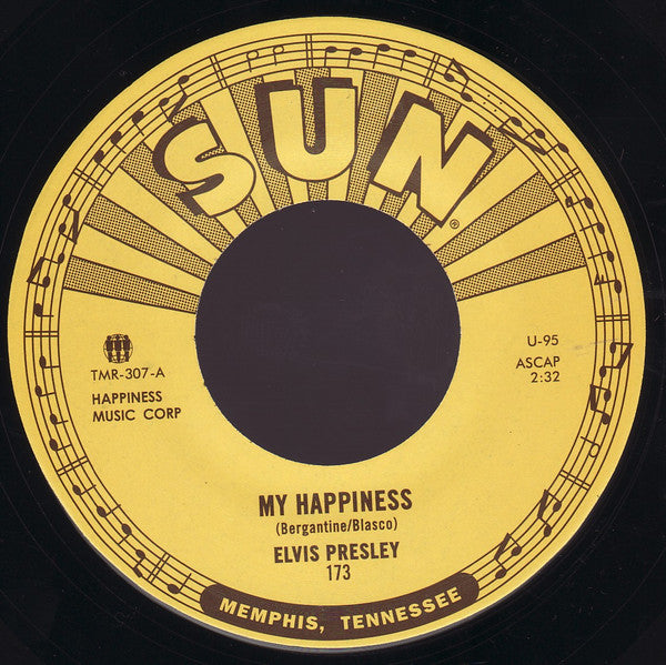 Elvis Presley : My Happiness / That's When Your Heartaches Begin (7", RE)