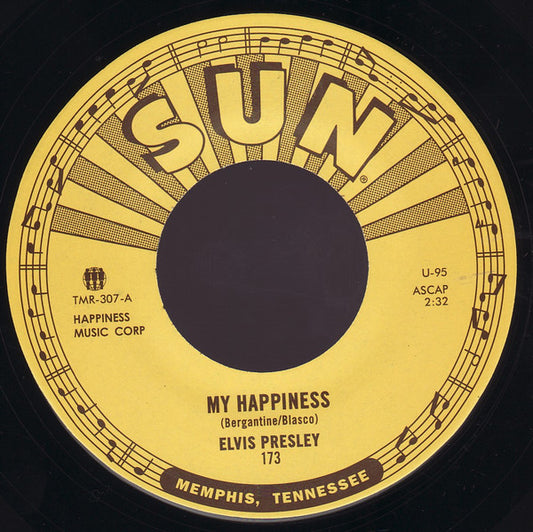 Elvis Presley : My Happiness / That's When Your Heartaches Begin (7", RE)
