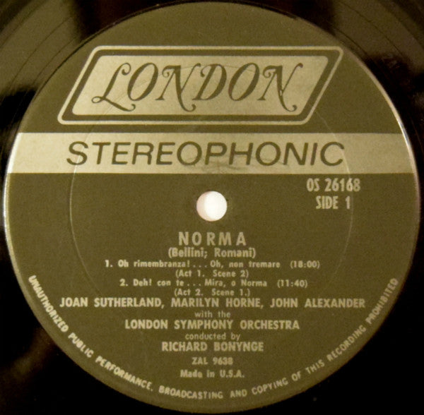 Marilyn Horne, Joan Sutherland, The London Symphony Orchestra, Richard Bonynge : Duets From Semiramide, Norma (LP, Album)