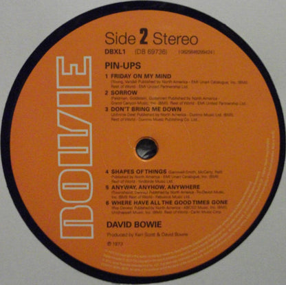 David Bowie : Pinups (LP, Album, RE, RM, 180)