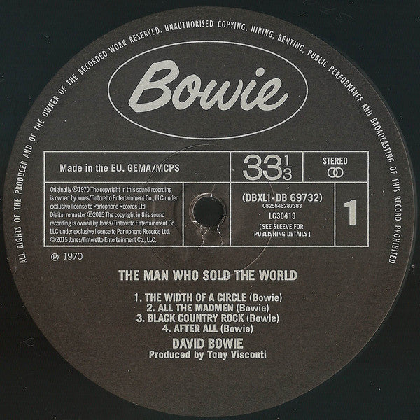 David Bowie : The Man Who Sold The World (LP, Album, RE, RM, 180)