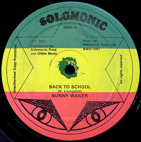 Bunny Wailer : Back To School (12")