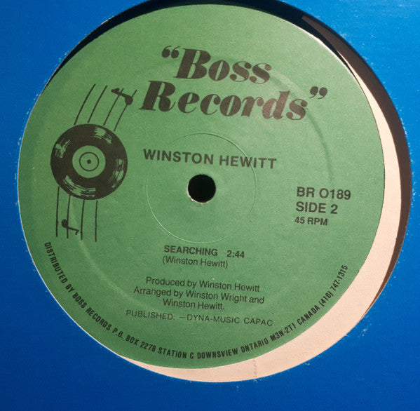 Winston Hewitt : Don't Stay Out Late (12", Single)