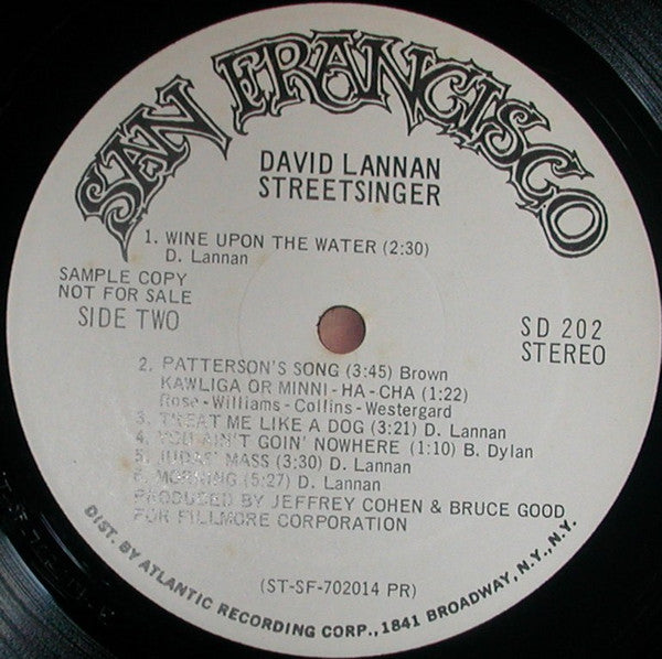 David Lannan : Street Singer (LP, Album, Promo)