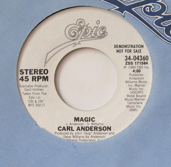Carl Anderson : Magic (7", Single, Promo, Whi)