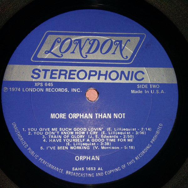 Orphan (5) : More Orphan Than Not (LP, Album, AL )