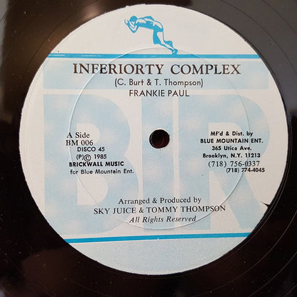 Frankie Paul : Inferiorty Complex (12", Single)