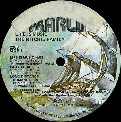 The Ritchie Family : Life Is Music (LP, Album, Gat)