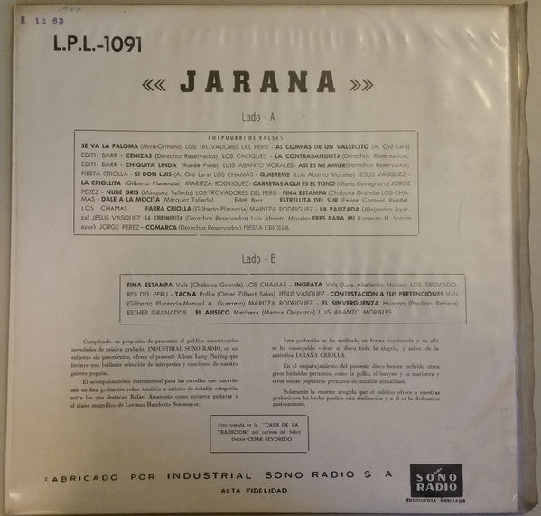 Various : Jarana (LP, Album, Comp)