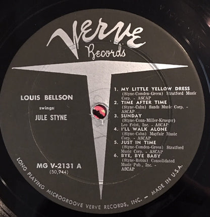 Louis Bellson Swings Jule Styne : Louis Bellson Swings Jule Styne (LP, Album, Mono)
