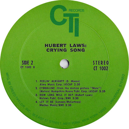 Hubert Laws : Crying Song (LP, Album)
