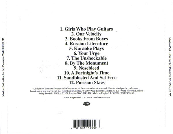 Maxïmo Park : Our Earthly Pleasures (CD, Album)
