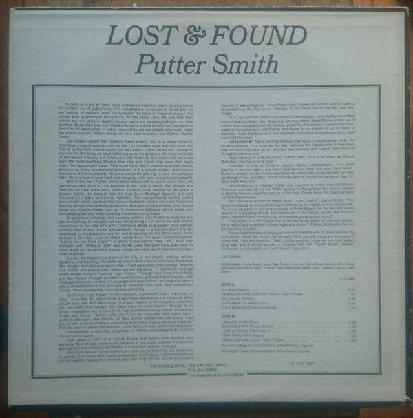 Putter Smith : Lost & Found (LP)