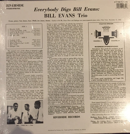 Bill Evans Trio* : Everybody Digs Bill Evans (LP, Album, RE, RP)