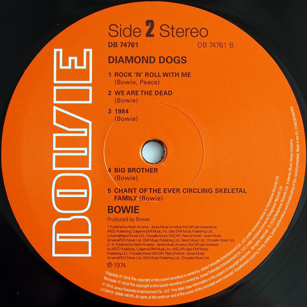 Bowie* : Diamond Dogs (LP, Album, RE, RM, 180)