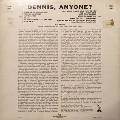 Matt Dennis : Dennis, Anyone? (LP)